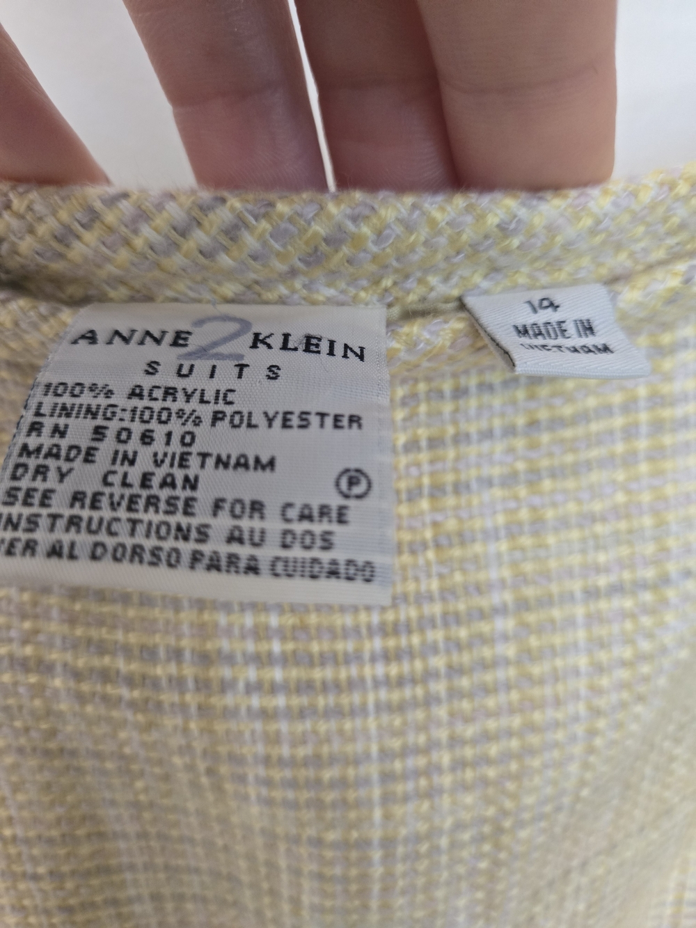 Anne Klein Cream Tweed Skirt Suit - Picture 8 of 12